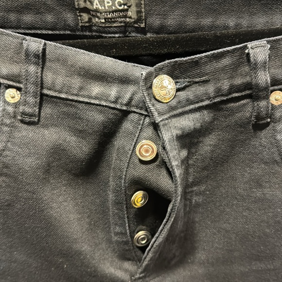 APC Black Denim Jeans Size 32 - Picture 3 of 5